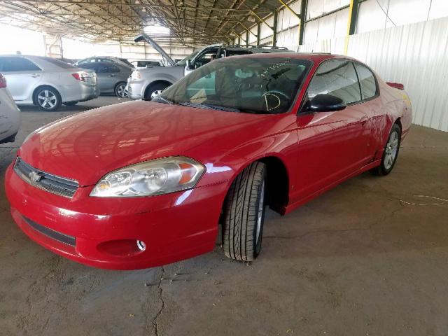 2G1WN161169342680 - 2006 CHEVROLET MONTE CARL RED photo 2