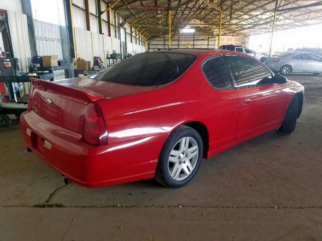 2G1WN161169342680 - 2006 CHEVROLET MONTE CARL RED photo 4