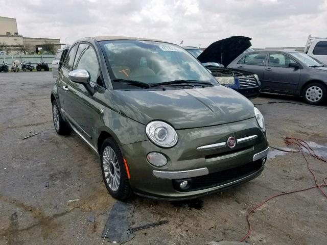 3C3CFFER2DT596117 - 2013 FIAT 500 LOUNGE GREEN photo 1