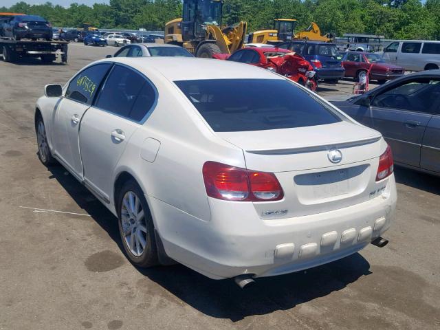 JTHCH96S960017387 - 2006 LEXUS GS 300 WHITE photo 3