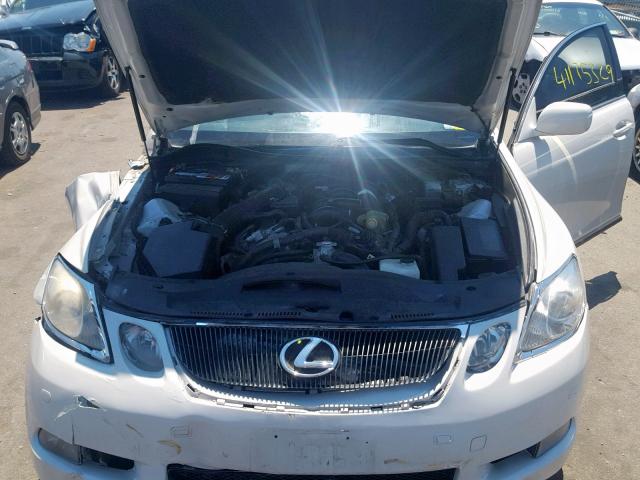 JTHCH96S960017387 - 2006 LEXUS GS 300 WHITE photo 7