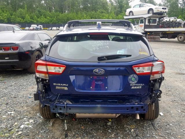 4S3GTAU64H3723130 - 2017 SUBARU IMPREZA LI BLUE photo 9