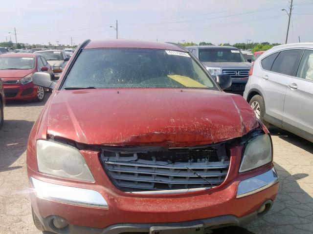 2A4GM68446R721041 - 2006 CHRYSLER PACIFICA T RED photo 9