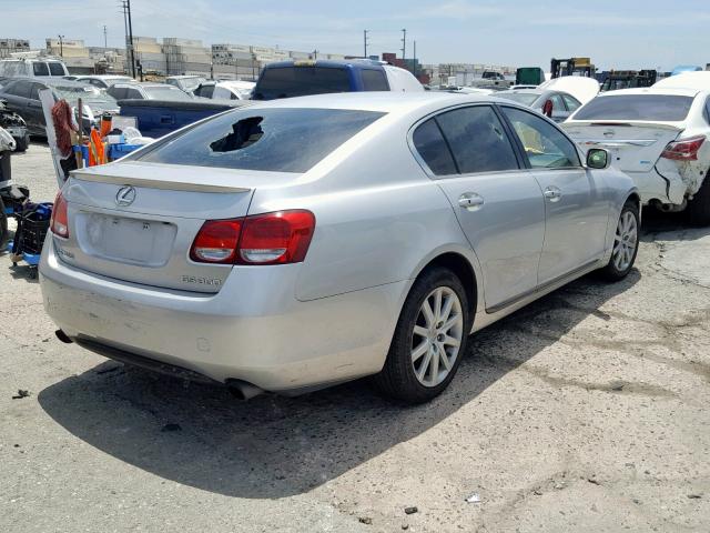 JTHBH96S465034256 - 2006 LEXUS GS 300 SILVER photo 4