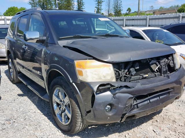 5N1BA08D18N609492 - 2008 NISSAN ARMADA SE GRAY photo 1