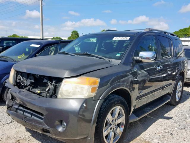 5N1BA08D18N609492 - 2008 NISSAN ARMADA SE GRAY photo 2