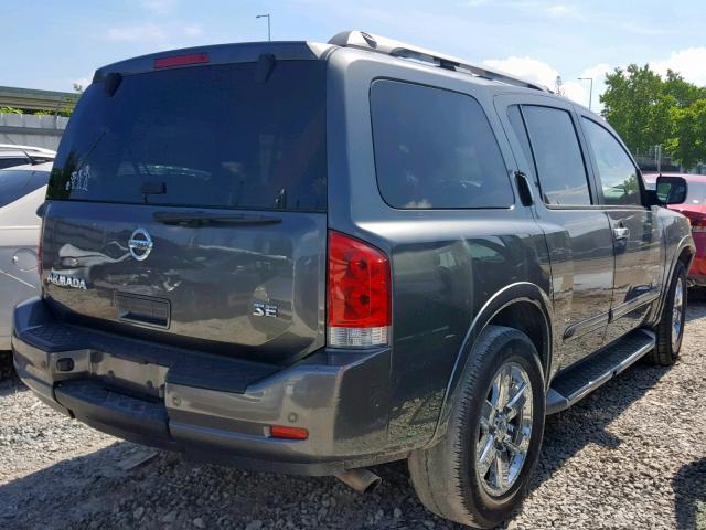 5N1BA08D18N609492 - 2008 NISSAN ARMADA SE GRAY photo 4