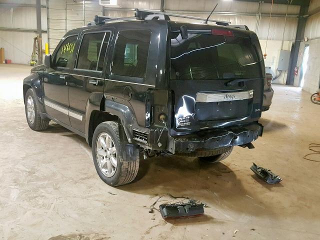 1J8GN58K88W159482 - 2008 JEEP LIBERTY LI BLACK photo 3