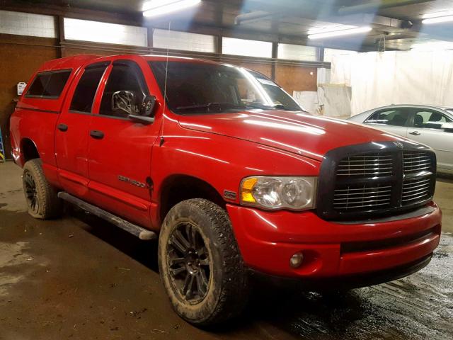 1D7HU18D75J501320 - 2005 DODGE RAM 1500 S RED photo 1