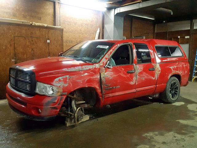 1D7HU18D75J501320 - 2005 DODGE RAM 1500 S RED photo 2