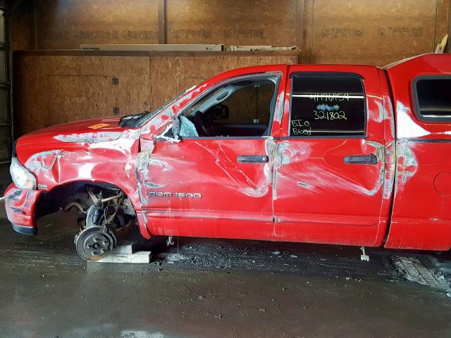 1D7HU18D75J501320 - 2005 DODGE RAM 1500 S RED photo 9