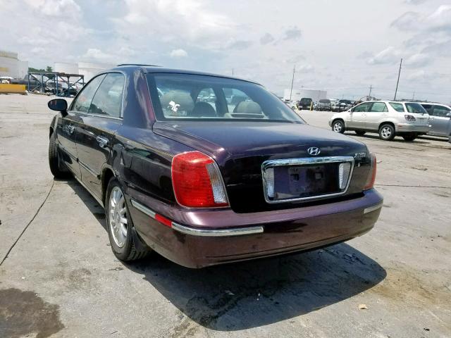 KMHFU45EX5A419268 - 2005 HYUNDAI XG 350 PURPLE photo 3