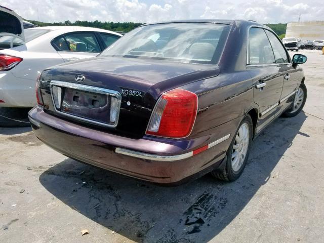 KMHFU45EX5A419268 - 2005 HYUNDAI XG 350 PURPLE photo 4