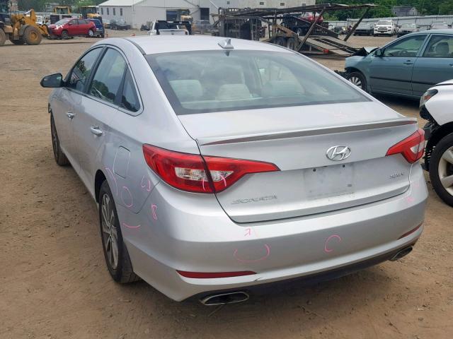 5NPE34AF9GH427343 - 2016 HYUNDAI SONATA SPO SILVER photo 3