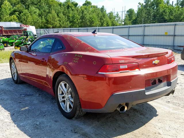 2G1FA1E34E9311307 - 2014 CHEVROLET CAMARO LS BURGUNDY photo 3