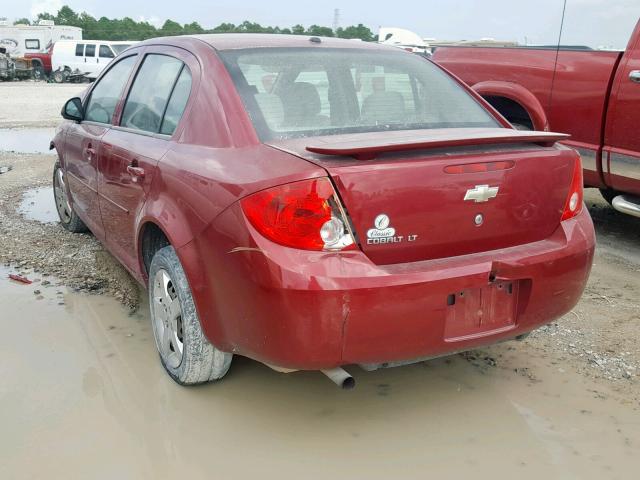 1G1AL58F087134116 - 2008 CHEVROLET COBALT LT MAROON photo 3