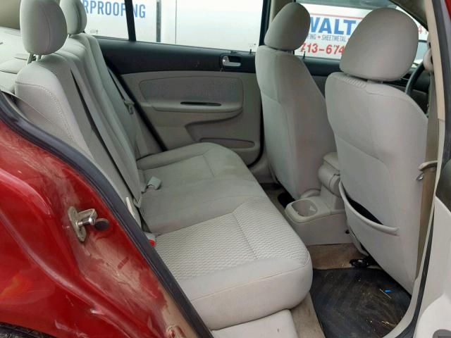 1G1AL58F087134116 - 2008 CHEVROLET COBALT LT MAROON photo 6