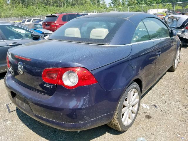 WVWFA71F17V003330 - 2007 VOLKSWAGEN EOS 2.0T L BLACK photo 4