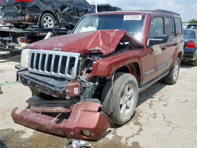 1J8HG48K98C188550 - 2008 JEEP COMMANDER MAROON photo 2