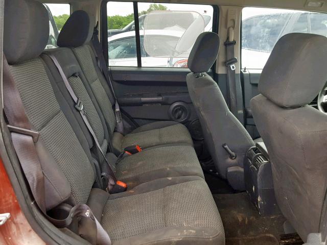 1J8HG48K98C188550 - 2008 JEEP COMMANDER MAROON photo 6