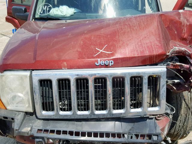 1J8HG48K98C188550 - 2008 JEEP COMMANDER MAROON photo 7