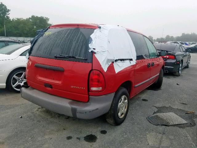 2B4GP25R1YR653965 - 2000 DODGE CARAVAN RED photo 4