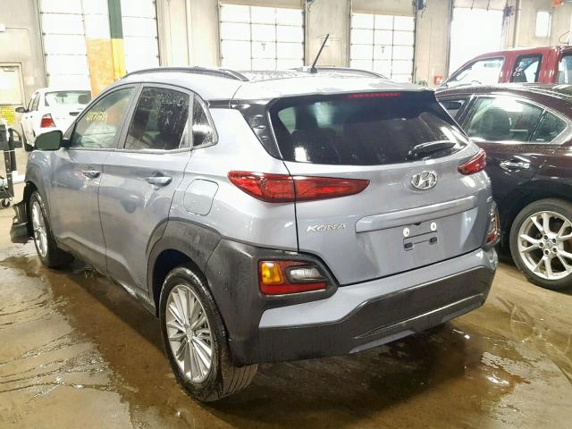 KM8K2CAAXKU207305 - 2019 HYUNDAI KONA SEL GRAY photo 3