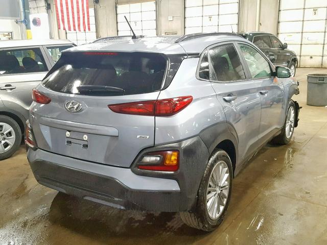 KM8K2CAAXKU207305 - 2019 HYUNDAI KONA SEL GRAY photo 4