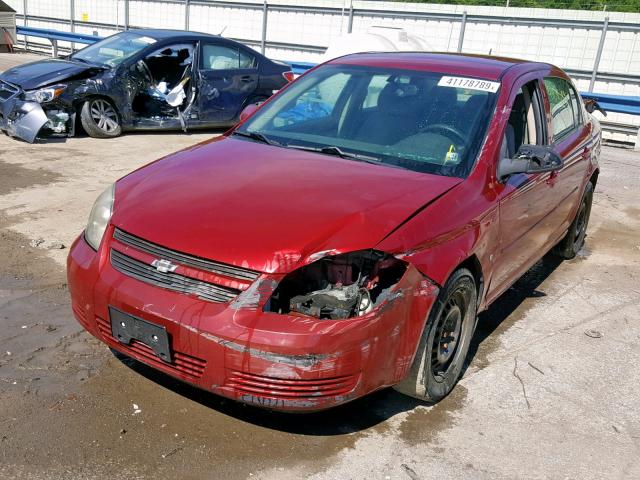 1G1AT58H297199293 - 2009 CHEVROLET COBALT LT RED photo 2