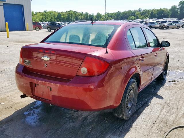 1G1AT58H297199293 - 2009 CHEVROLET COBALT LT RED photo 4