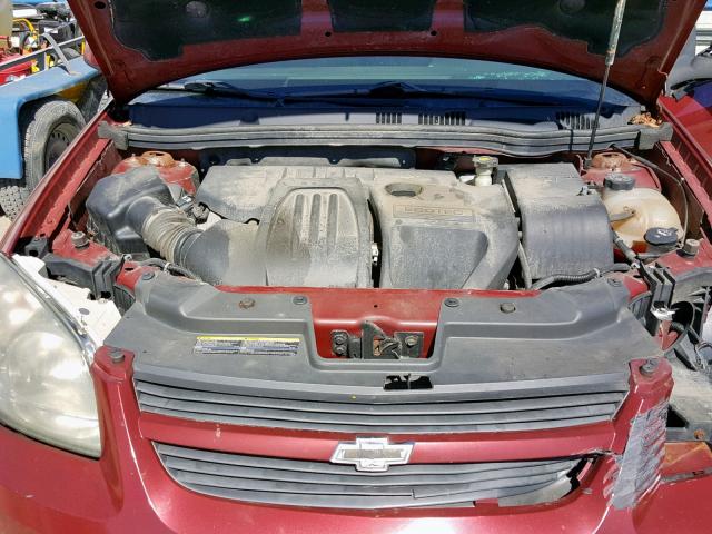 1G1AT58H297199293 - 2009 CHEVROLET COBALT LT RED photo 7