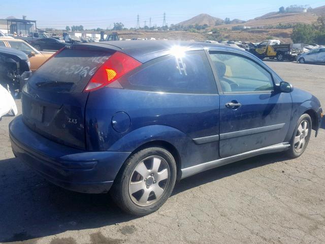 3FAFP31361R181404 - 2001 FORD FOCUS ZX3 BLUE photo 4