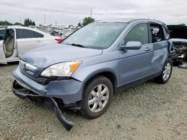 JHLRE48758C057616 - 2008 HONDA CR-V EXL BLUE photo 2