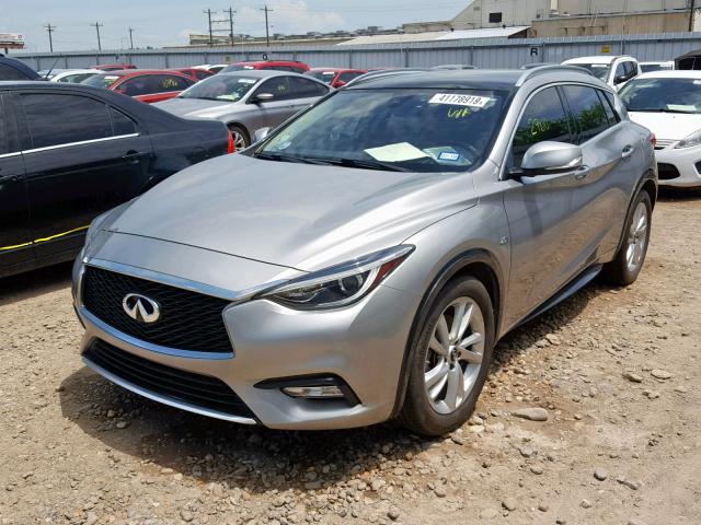 SJKCH5CP9HA017538 - 2017 INFINITI QX30 BASE SILVER photo 2