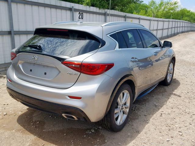 SJKCH5CP9HA017538 - 2017 INFINITI QX30 BASE SILVER photo 4