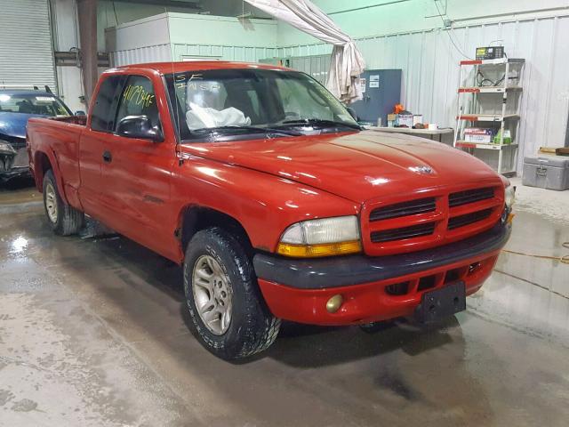 1B7GL22X41S318446 - 2001 DODGE DAKOTA RED photo 1