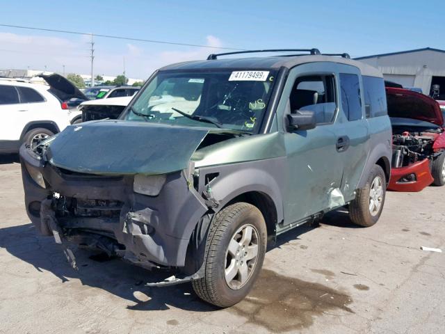 5J6YH28584L032801 - 2004 HONDA ELEMENT EX GREEN photo 2