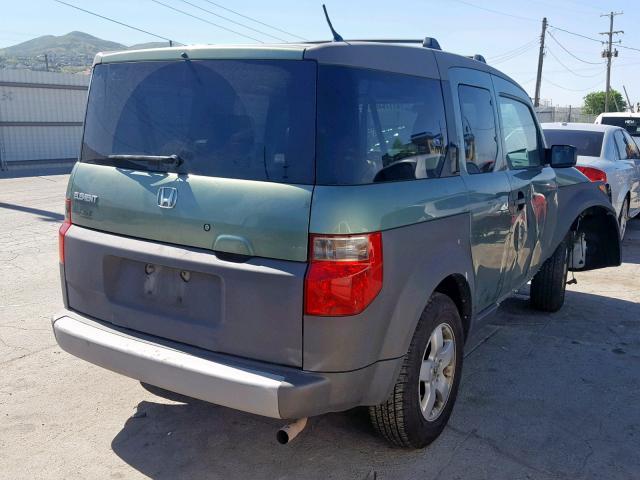 5J6YH28584L032801 - 2004 HONDA ELEMENT EX GREEN photo 4