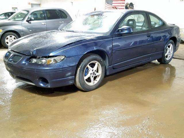 1G2WP12K9YF312423 - 2000 PONTIAC GRAND PRIX BLUE photo 2
