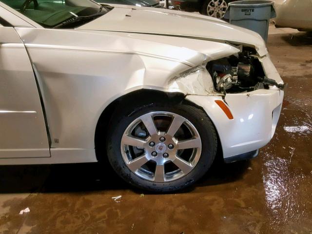 1G6DP577170197156 - 2007 CADILLAC CTS HI FEA WHITE photo 9