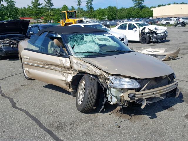 1C3EL55U71N731278 - 2001 CHRYSLER SEBRING LX GOLD photo 1