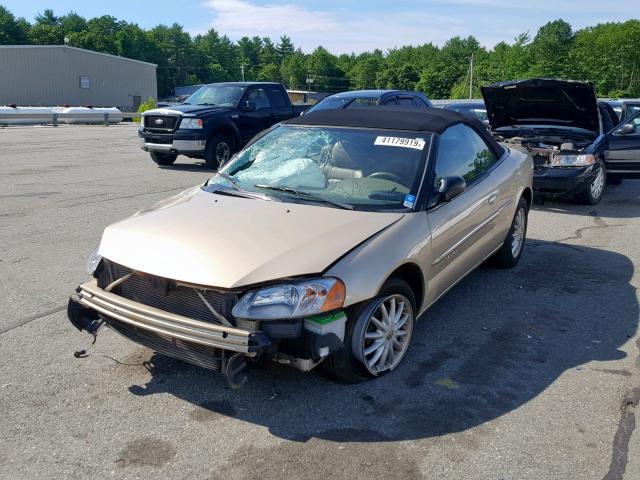 1C3EL55U71N731278 - 2001 CHRYSLER SEBRING LX GOLD photo 2