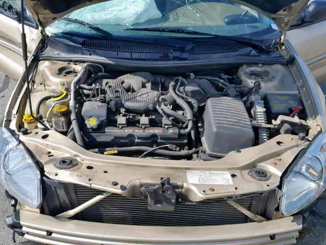 1C3EL55U71N731278 - 2001 CHRYSLER SEBRING LX GOLD photo 7