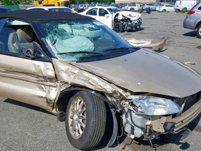 1C3EL55U71N731278 - 2001 CHRYSLER SEBRING LX GOLD photo 9