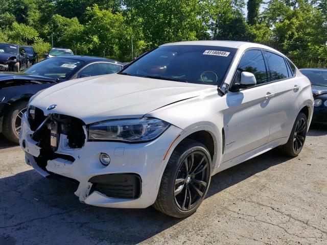 5UXKU2C3XH0U29445 - 2017 BMW X6 XDRIVE3 WHITE photo 2