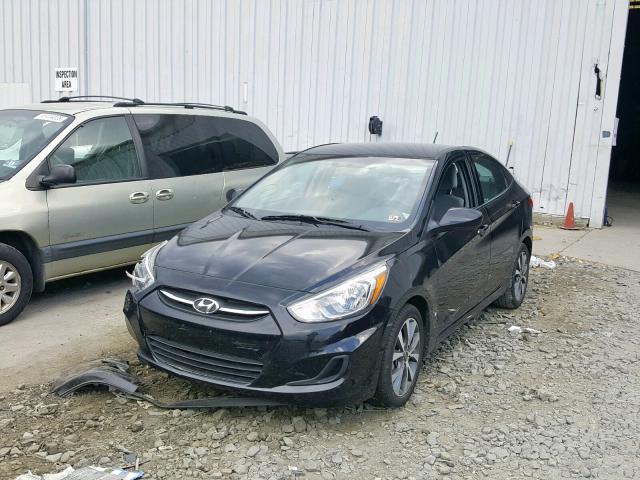 KMHCT4AE3HU355377 - 2017 HYUNDAI ACCENT SE BLACK photo 2