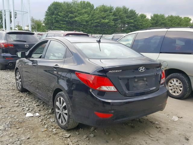 KMHCT4AE3HU355377 - 2017 HYUNDAI ACCENT SE BLACK photo 3