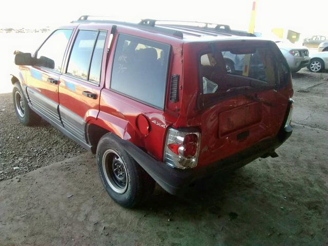 1J4GZ58S0WC201616 - 1998 JEEP GRAND CHER RED photo 3