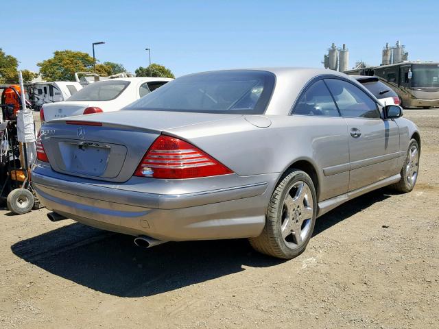 WDBPJ75J05A043825 - 2005 MERCEDES-BENZ CL 500 GRAY photo 4