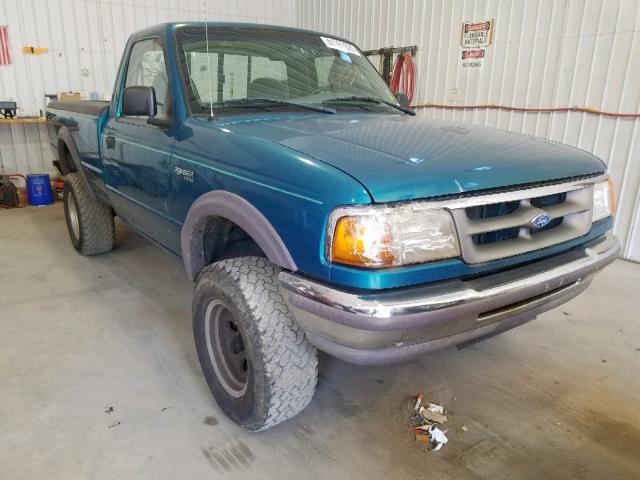 1FTCR11U9VTA86389 - 1997 FORD RANGER GREEN photo 1